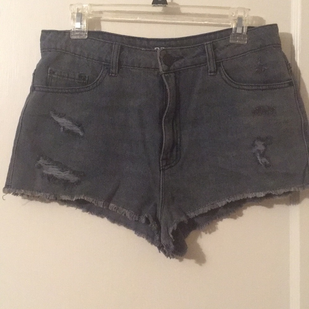 High rise jean shorts